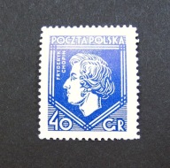 1927 Fi 225g* c. fioletowoniebieski F. Chopin gwarancja J. Walocha PZF