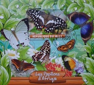 T.0277 BLOK FAUNA OWADY MOTYLE EGZOTYCZNE AFRYKI bloczek wielkoforamtowy