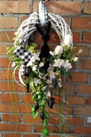 Wianek stroik wiosenny Wielkanocna dekoracja na drzwi