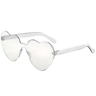 Okulary BIAŁE W Kształcie Serca IMPREZE Wesele URODZINY Fotobudka OZDOBNE