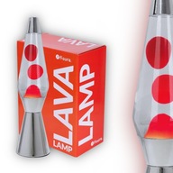 Lampa Lawa Retro 40 cm | Czerwona Lawa Chrom | 2×25W | Styl Vintage