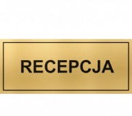 Tabliczka na drzwi laminat grawerski 20x7 cm recepcja złoty lub srebrny