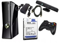 KONSOLA XBOX 360 Slim S 500GB + RGH3 + ORYGINALNY PAD + KINECT