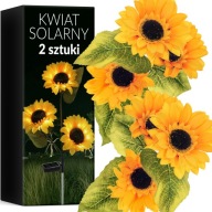 LAMPA SOLARNA WBIJANA OGRODOWA SŁONECZNIK LED 2 SZT 75CM IP44 DEKORACYJNA