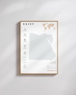 Plakat podróżniczy Egipt A3 prezent, gadżet dla podróżnika, pamiątka