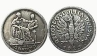 pięć złotych Rzeczpospolita Polska 2RP 1925r 5zł replika