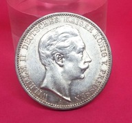 3 Marki Prusy 1912 rok --- Piękny stan z połyskiem menniczym