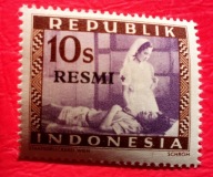 Indonezja 1949 Czerwony Krzyż z nadrukiem czyste**