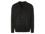 LIVERGY czarny KARDIGAN rozpinany SWETER bawełniany L 52/54 NOWY