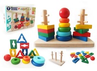 HAPPY KIDDO Układanka sensoryczna sorter drewniana