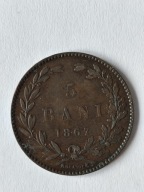 284/ Rumunia 5 Bani 1867
