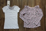 urocze bluzki dziewczęce 122 128 elegancka + falbanka okazja NOWA + używana