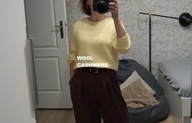 swobodny sweter wełna kaszmir maślany + gratisy