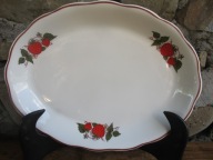 Porcelanowy Półmisek_TRUSKAWKI_LUBIANA PRL