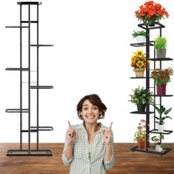 KWIETNIK PIĘTROWY 8-POZIOMOWY STOJAK NA DONICZKI KWIATY ROŚLINY LEKKI