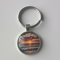 Brelok do kluczy, szkło, krajobraz