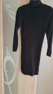 Czarna sukienka sweterkowa mini L 40 Atmosphere