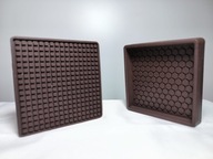 Podkładki silikonowe 63.5 cm pod meble 8 szt. kwadratowe antypoślizg brąz