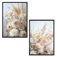 Plakat Zestaw 50x70 2szt. plakaty, postery,BOHO, MINIMALIZM, KWIATY