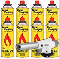 Palnik gazowy gwintowy Alpen Camping butan 400 ml 8 szt. 227 g zestaw