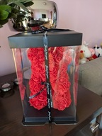 Miś z róż piankowych na Walentynki lub Dzień Kobiet 23,5CM NOWE - WOŚP