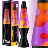 Lampa lavowa z ruchomą magmą, żółto-fioletowa lampka nocna ozdoba dekoracja