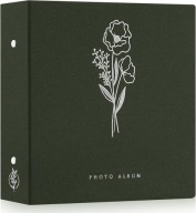ALBUM NA ZDJĘCIA FOTOGRAFICZNY LNIANY 1000szt. 11,5 x 15 cm ZIELONY PREZENT