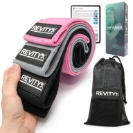 GUMY DO ĆWICZEŃ TAŚMY MATERIAŁOWE MINI HIP BAND ZESTAW 3 GUM NA POŚLADKI