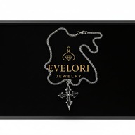 Naszyjnik unisex krzyż serce punk rock goth stalowy łańcuszek retro 90s Y2K