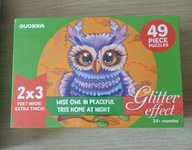 PUZZLE 49 ELEMENTÓW KOLOROWA SOWA 60x90cm