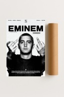 Plakat bez ramy 50x70cm Eminem Rap Hip-Hop Legenda Muzyka Portret Hit