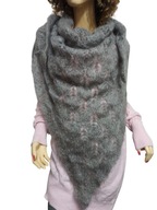 sliczna większa ażurowa CHUSTA wełniana wełna moher moherowa