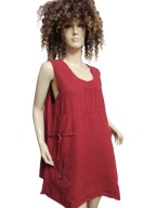 SARAH SANTOS tunika z mocnego lnu kieszenie 40/42