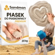 Piasek do piaskownicy Sandman czysty biały suchy 20 kg CE