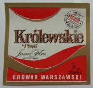 ETYKIETA PIWO JASNE PEŁNE KRÓLEWSKIE BROWAR WARSZAWA