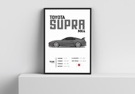 Plakat toyota supra mk4 jdm motoryzacja plakaty na ścianę dekoracja ścienna