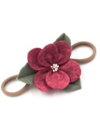 Momilio handmade Opaska do włosów kwiatek Cloe ruby red