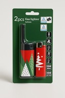 Zestaw 2x Zapalniczka Gazowa Świąteczna – Duża i Mała | Napełnialne