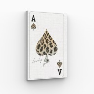 Obraz na Płótnie 40x70cm As Pik Karta Pazur Rock Grunge Art Loft Design Hit