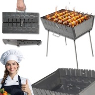 MANGAL GRILL WĘGLOWY DO SZASZŁYKÓW SKŁADANY OGRODOWY TURYSTYCZNY +POKROWIEC