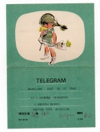 Telegram ślubny - Dziewczynka z kwiatkiem PRL