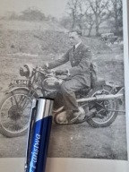 PILOT MOTOCYKL ARIEL POLSKIE WOJSKO LOTNICTWO LOTNIK LOTNICZY