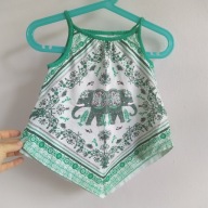 Koszulka top na ramiączkach Topolino 98 indie boho ze słoniem (290)