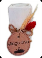 Świecznik drewniany ręcznie robiony