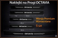 5 szt SKODA Octavia Naklejki ochronne na progi Bagażnik Dopasowane Premium