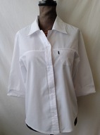 Bluzka biała koszulowa bawełniana- 38