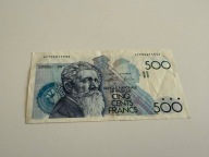 500 franków Belgia (1980-1998); P#143 XF-