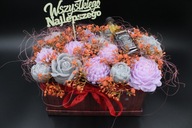 Candle Flower Box ze Świec - Bukiet Kwiatów Świece Sojowe