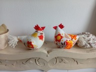 ZABAWNE KURY KURKI Z MATERIAŁU- komplet 2 sztuki