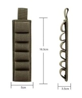 Ładownica panel na velcro na kolbę do strzelby 12GA 6-nabojowa zielona